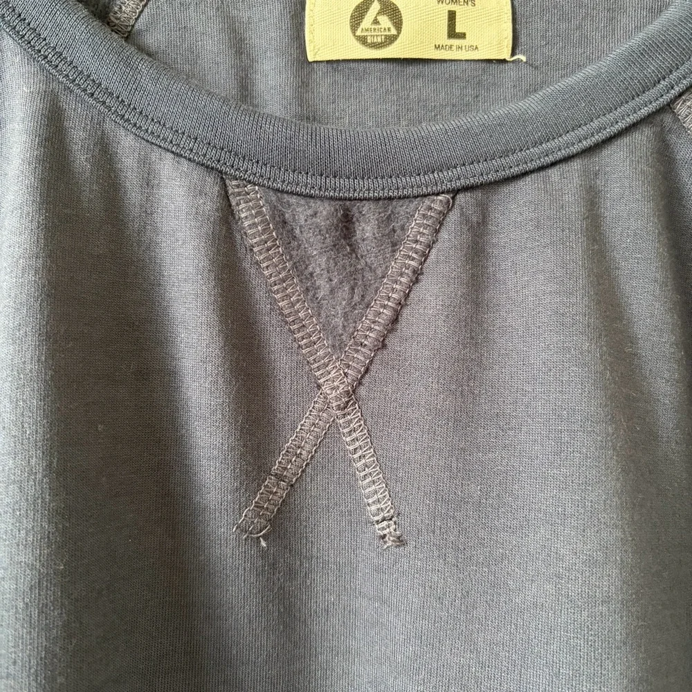 American Giant Crewneck Sweatshirt Size Large Navy Blue Minimalist Casual Cotton